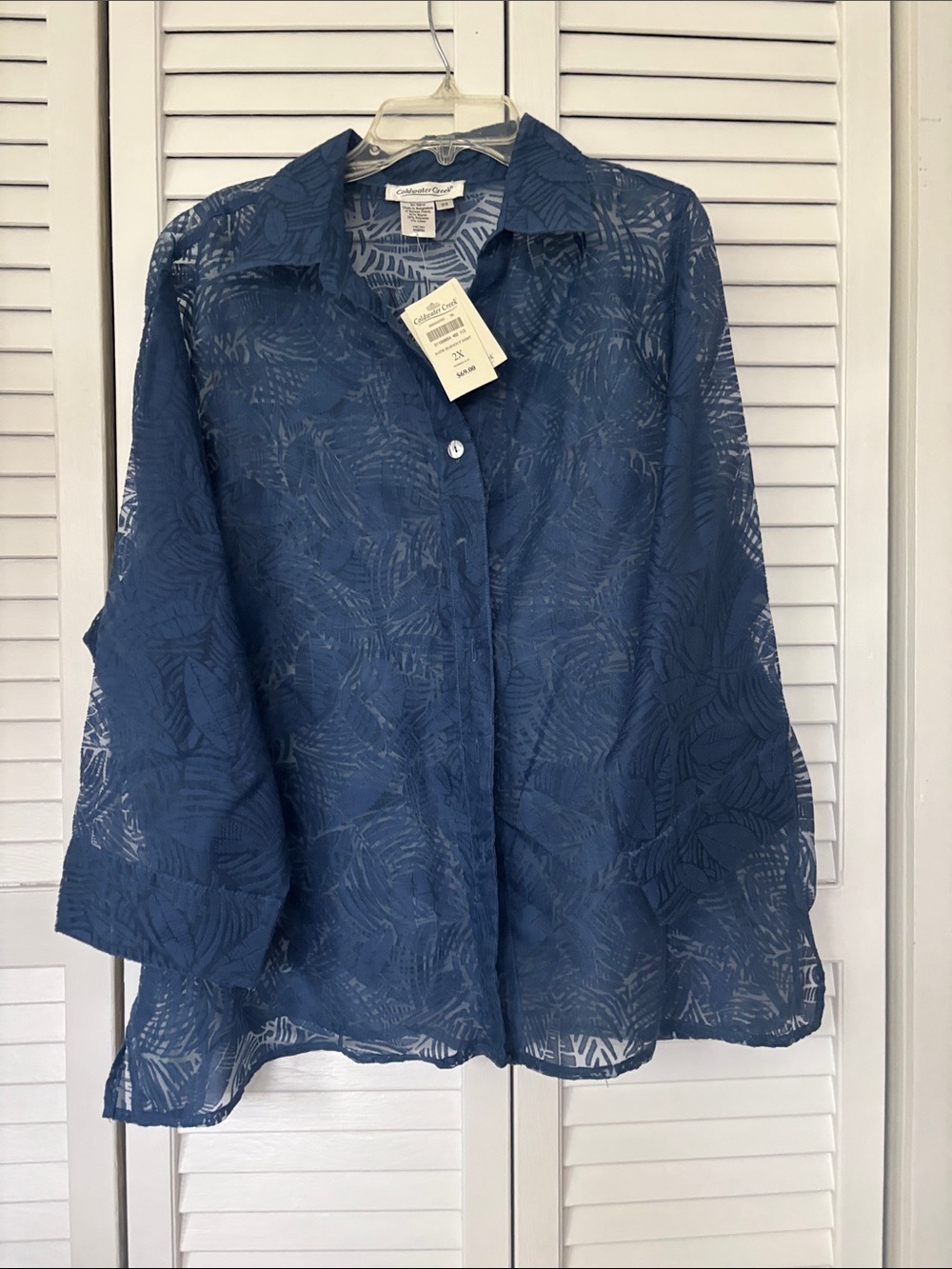 An elegant light cover-up shirt